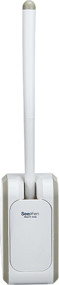 Seephen - Toiletborstel met hygiënische houder - Incl. ophangsysteem - zonder te boren - grijs