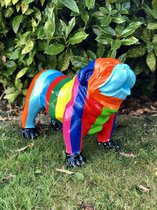 Engelse bulldog bol klein multicollor 41 cm hoog - hond - dog - polyester - polystone - beeld - tuinbeeld - hoogkwalitatieve kunststof - decoratiefiguur - interieur - accessoire - voor binnen - voor buiten - cadeau - geschenk