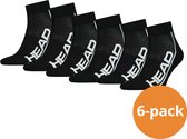 HEAD Quartersocks Performance - 6 paires de chaussettes de sport - Zwart - Unisexe - Taille 39/42