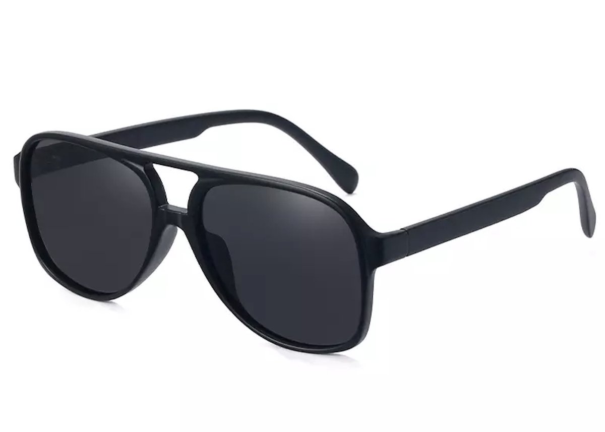 ASTRADAVI Zonnebril - Classic Vintage Sunglasses UV400 - Zwart Frame & Lenzen