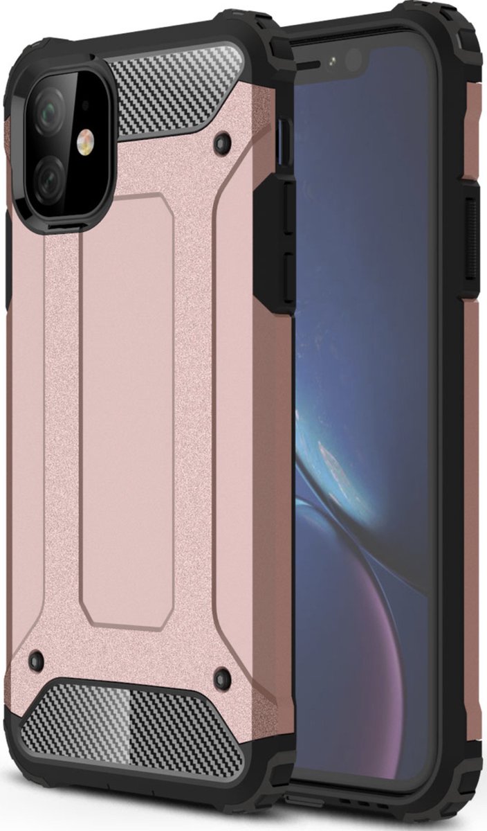 Backcover geschikt voor Apple iPhone 11 - Roze - Shockproof Armor