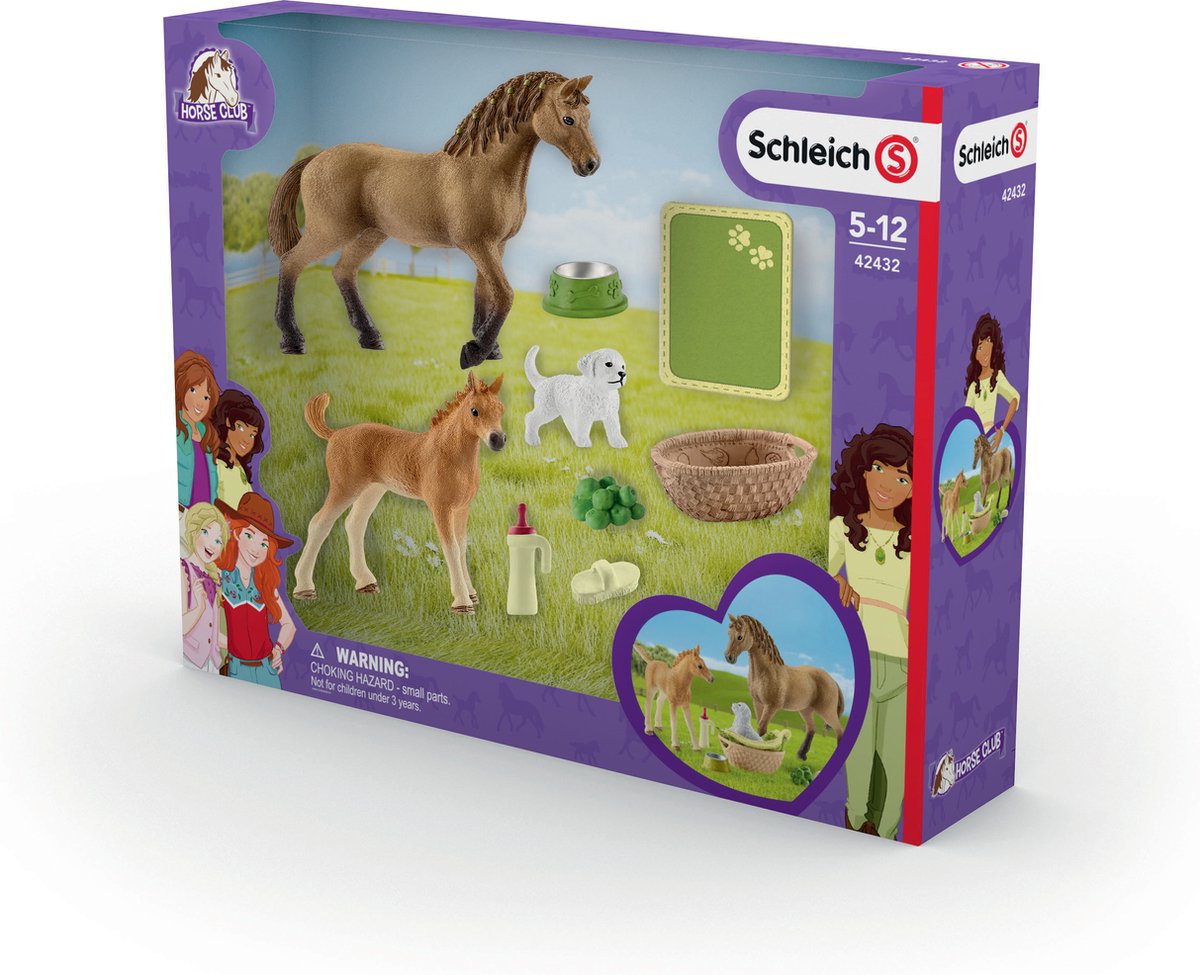 schleich HORSE CLUB Speelfigurenset - Sarah Zorgt voor de Jonge Dieren - Kinderspeelgoed voor Jongens en Meisjes - 5 tot 12 jaar - 9 Onderdelen - 42432 — afbeelding 23