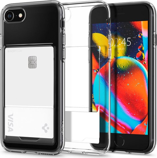 Spigen Crystal Slot iPhone SE (2022/2020)/8/7 Hoesje Transparant | bol.com