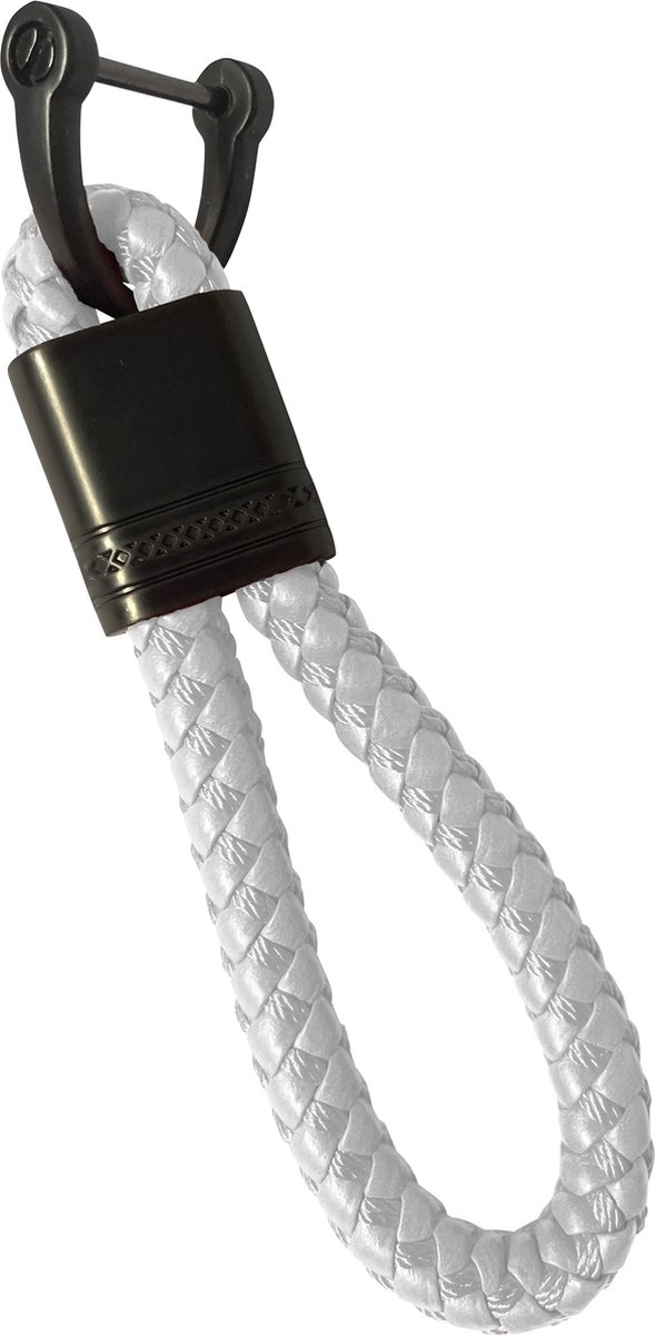 Sleutelhanger Touw Auto Sleutelhanger Met Sleutelhanger Ring Sleutelhanger Koord - Wit