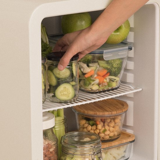 CREATE - Koelkast in retrostijl - Gebroken wit - Handvat Goud - FRIDGE RETRO 48L van create — afbeelding 3