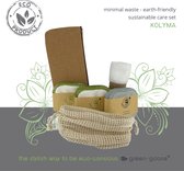 green-goose® Paquet d'entretien durable Kolyma | 15 tampons de coton réutilisables | Mega Pad doux | Trousse de Maquillage en liège