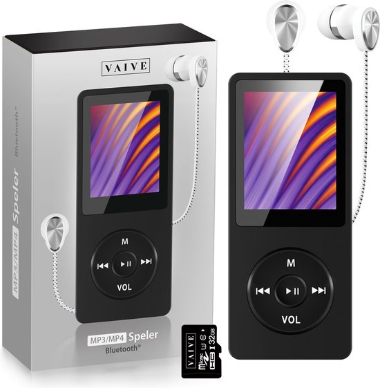 VAIVE HiFi MP3 / MP4 Speler Bluetooth - Voice recorder - Dicatafoon - FM  radio | bol.com