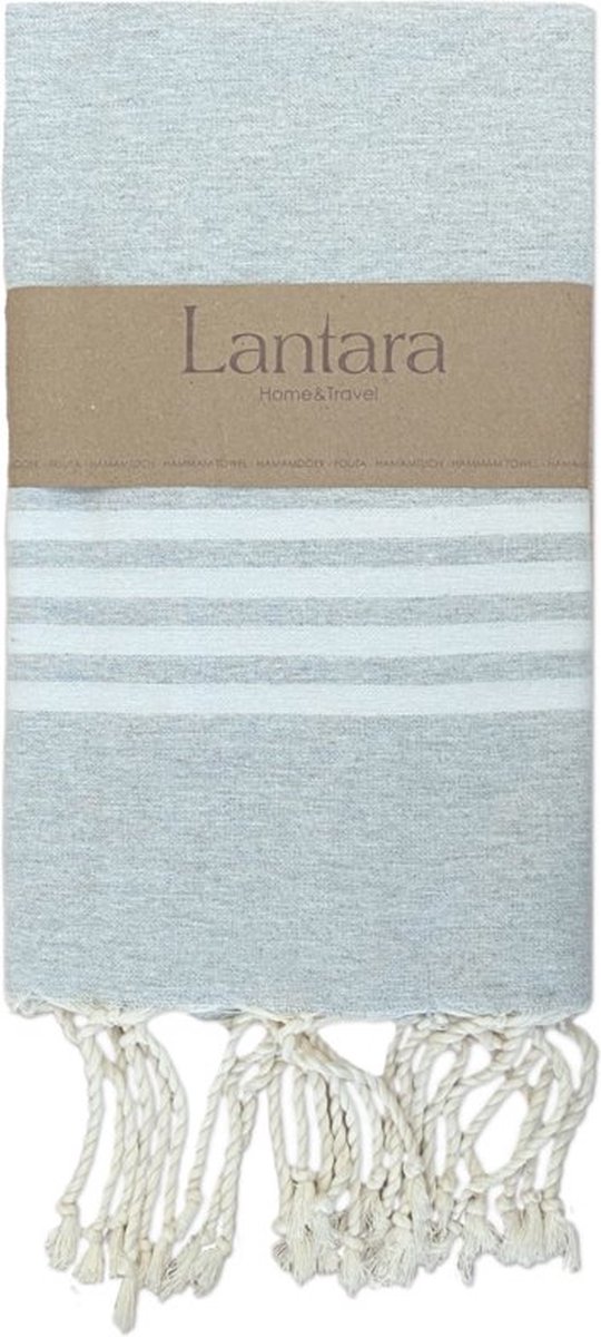 Lantara Provence - Hamamdoek - Lichtgrijs - 100x200cm - Katoen - Cadeautip