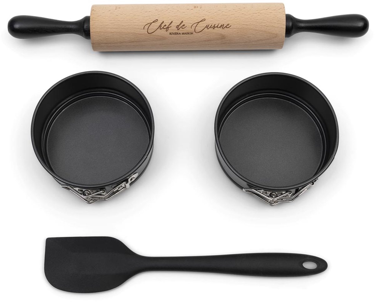 Riviera Maison Bakset - Chef De Cuisine Baking Set - Zwart