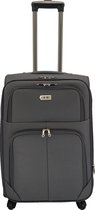 SB Travelbags Bagage stoffen koffer 65cm 4 wielen trolley - Grijs