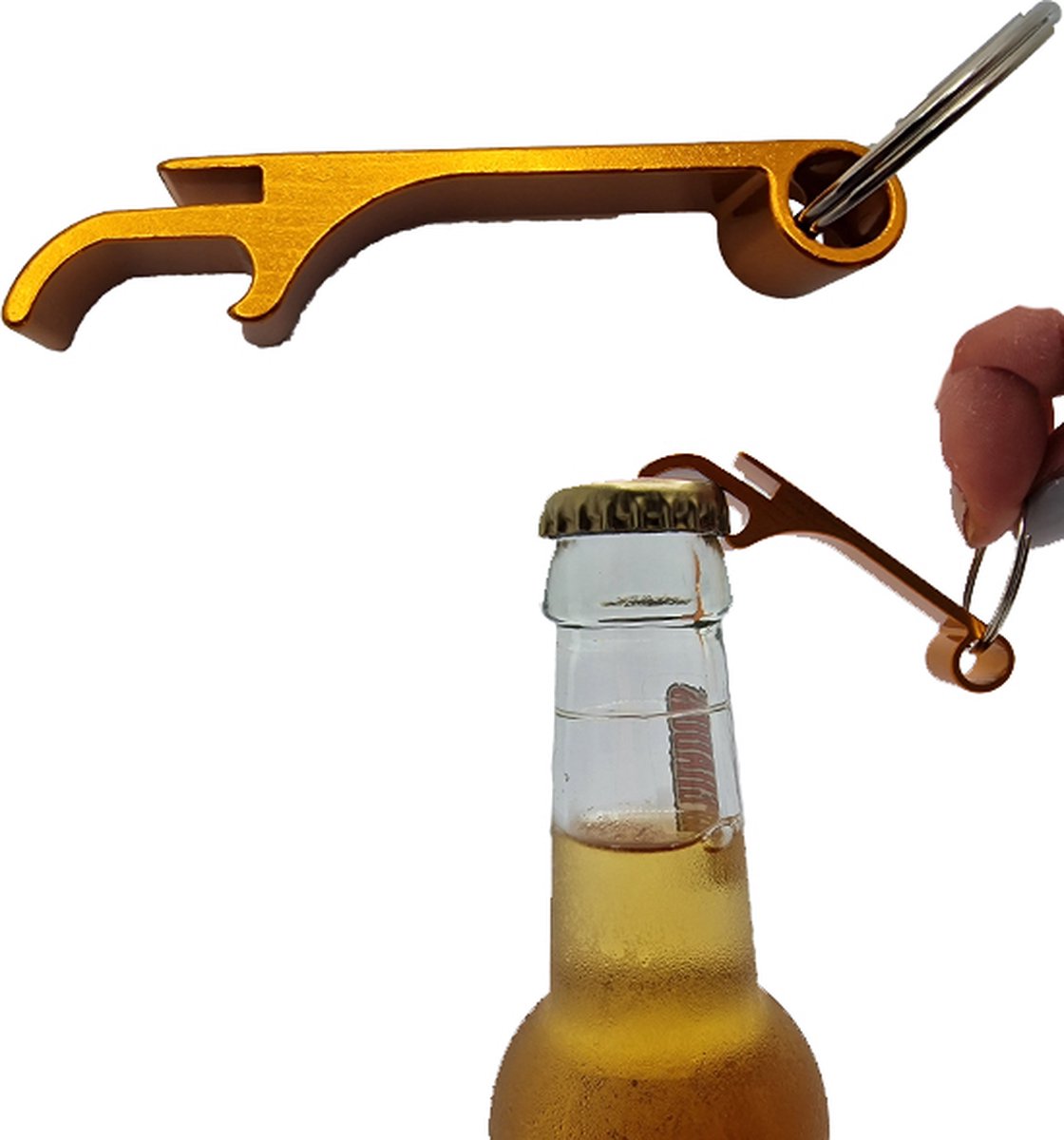 Flesopener - Bieropener - Sleutelhanger - Goud - oDaani