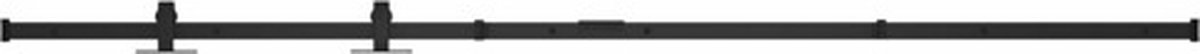 vidaXL - Ophangset - voor - minischuifdeur - 183 - cm - koolstofstaal