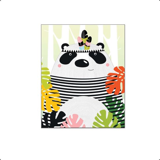 PosterDump - Panda bolle dieren in de groene bos - Baby / kinderkamer poster - Dieren poster - 70x50cm