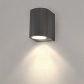 Ledvion Wandlamp, LED Lamp, Buitenlamp, Buitenverlichting, Tuinverlichting, Gevel Verlichting, Ronde Lamp, Antraciete Lamp, GU10 Spot