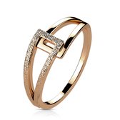Ringen Dames - Ring Dames - Dames Ring - Vrouwen Ring - Rosegoudkleurig - Rosegoudkleurige Ring - Gouden Ring - Gouden Ring Dames - Lock