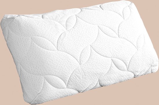 Yatas Bedding Pegas Federkissen 43x62 cm, Orthopädisches Kopfkissen, 100% ThermoBond-Faser-Füllung, Schlafkissen atmungsaktiv waschbar für Allergiker, Baumwollstoff, weiß
