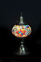 Turkse Lamp - Tafellamp - Mozaïek Lamp - Marokkaanse Lamp - Oosters Lamp - ZENIQUE - Authentiek - Handgemaakt - Multicolour mix