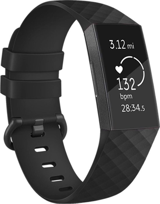 Fitbit Charge 3 & 4 bandje Siliconen Activity tracker bandje