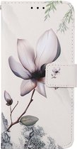 Shop4 - Geschikt voor Xiaomi 12 Hoesje - Wallet Case met Pasjeshouder Magnolia