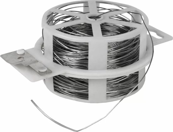 2x rollen metaal binddraad 50 meter x 0.7 mm - metaaldraad ...