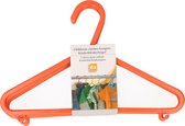 Plastic kinderkleding / baby kledinghangers oranje 6x stuks 17 x 28 cm