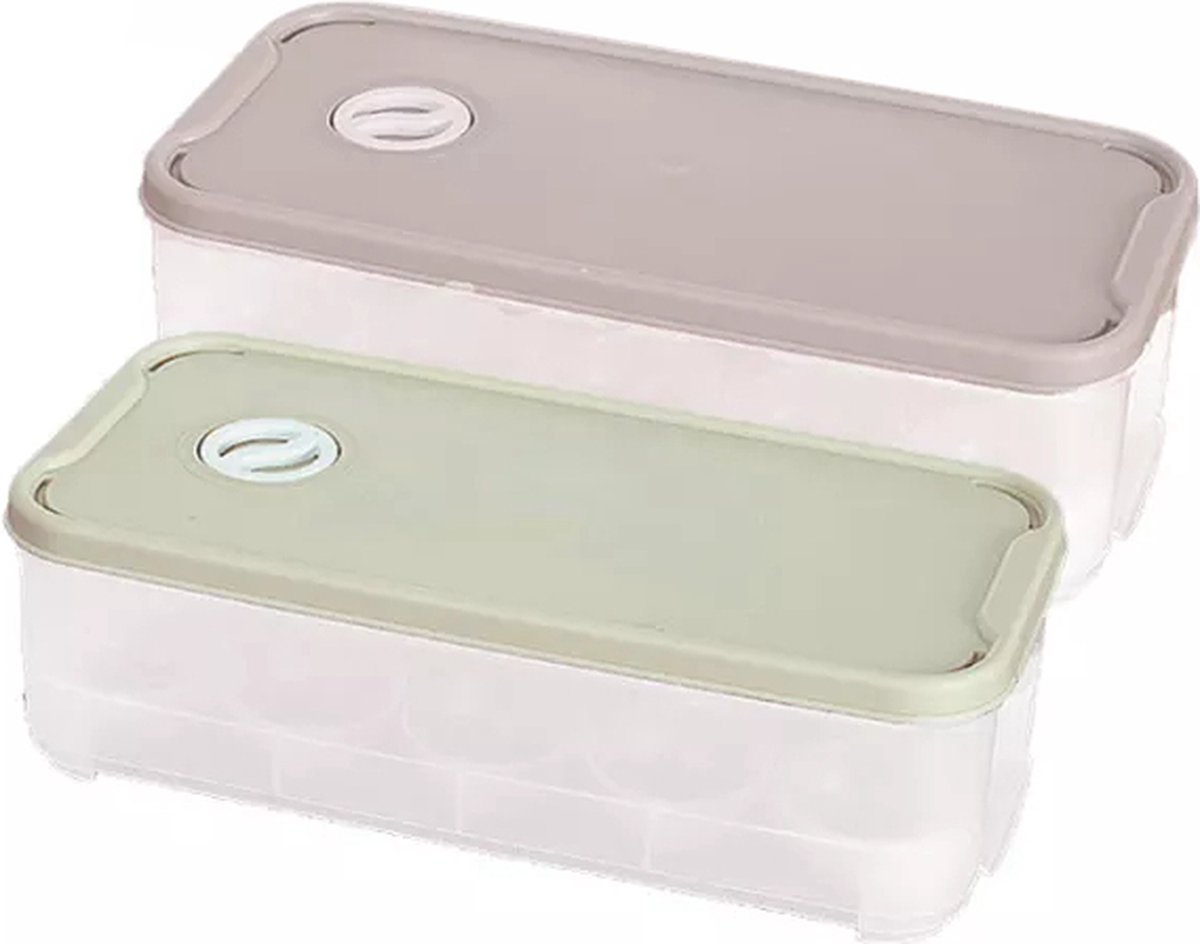 2 Stuks Afsluitbare Ei Trays Koelkast Ei Bakken Houden Elk 24 Eieren Met...