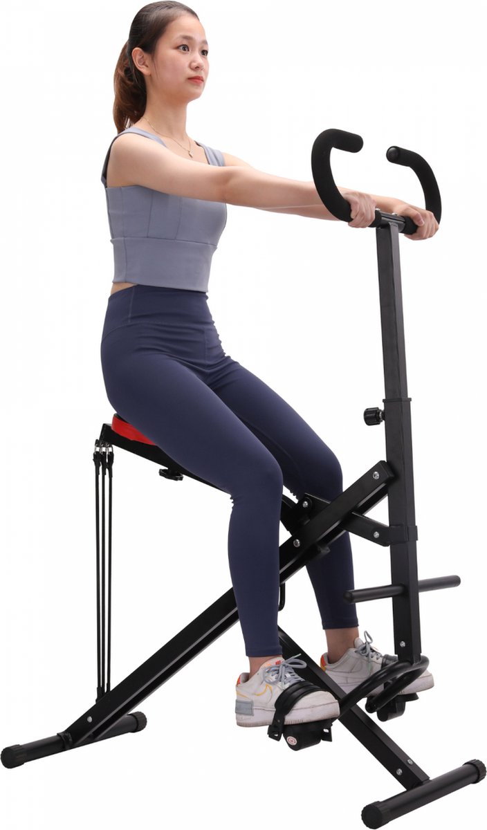 Afbeelding 2 van I-Kracht Total Fitness Crunch met digitale monitor Zwart