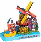 Tafereel Molen/tulpen/klomp Holland - Souvenir