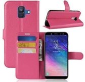 Samsung A6 2018 Hoesje Wallet Case Roze