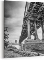 Schilderij - View of the Manhattan bridge — 60x90 cm