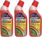 3 x 750 ml Elsterglanz toiletreinigingsgel, toiletgel, toiletreiniger