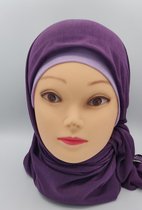 Sjaal, paarse hoofddoek , hijab.