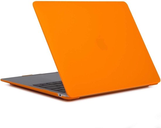 Hardcover Case Cover Voor Apple Macbook Air 13.3 Inch 2018/2019/2020 (A1932/A2179/A2337) Hard Shell Hoes - Notebook Sleeve Skin Protector Hardshell - Hardcase Beschermhoes - Mat - Oranje - AA Commerce