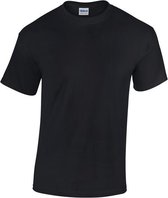 Gildan Heavy Cotton T-shirt 180 GSM, Kleur Zwart, Maat XXL (6 Stuks)