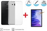 2-In-1 Screenprotector Hoesje  Bescherming Protector Set Geschikt Voor Samsung Galaxy Tab A7 10.4 Inch 2020 (SM-T500/T505) - Full Cover Tempered Glass Screen Protector Siliconen Ba