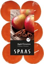 SPAAS 12 Maxi Theelichten Geur, ± 10 uur - Apple cinnamon