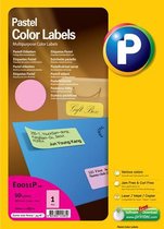 Printec Pastel Roze etiketten - 10 vel - 210x297mm - 1 label per A4 - 10 stickers per doos