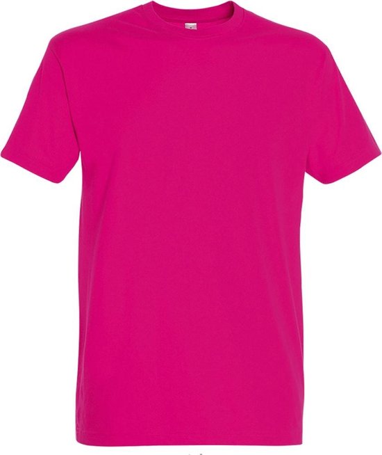 SOLS Heren Keizerlijke Zwaargewicht T-Shirt met korte mouwen (Fuchsia)