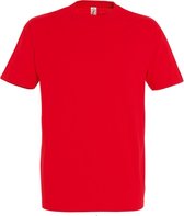 SOLS Heren Keizerlijke Zwaargewicht T-Shirt met korte mouwen (Rood)