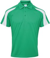 Awdis Gewoon Cool Mens Korte Mouw Contrast Paneel Poloshirt (Kelly Groen/Arctisch Wit)