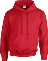 Gildan Zware Blend Volwassen Unisex Hooded Sweatshirt / Hoodie (Rood)
