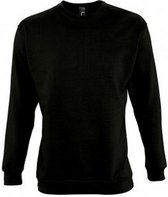 SOLS Heren Supreme Plain Cotton Rich Sweatshirt (Zwart)
