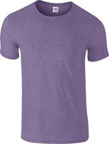 Gildan Heren Korte Mouw Zacht T-Shirt (Heide Paars)