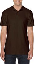 Gildan Softstyle Heren Korte Mouw Dubbel Pique-Pique Poloshirt (Donkere chocolade)