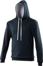 Awdis Varsity Hooded Sweatshirt / Hoodie (Nieuwe Franse marine / Heather Grey)