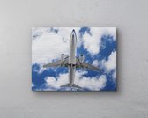 KLM Boeing 737-800 Belly Shot Impression sur aluminium - 40cm x 30cm - avec plaques de suspension - décoration murale aviation