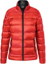 James and Nicholson Dames/dames Quilted Down Jacket (Vlam rood/zwart)