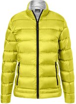 James and Nicholson Dames/dames Quilted Down Jacket (Geel/zilver)