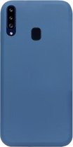 ADEL Premium Siliconen Back Cover Softcase Hoesje Geschikt voor Samsung Galaxy A20s - Blauw