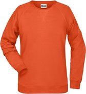 James and Nicholson Dames/dames Raglan Sweatshirt met lange mouwen (Oranje)
